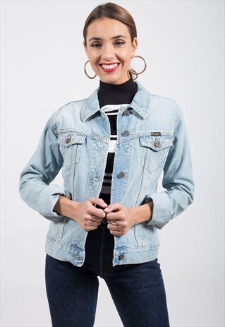 VINTAGE 80S CLASSIC WRANGLER BASIC DENIM JACKET / S7981