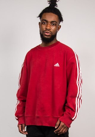 ADIDAS 90'S RED VINTAGE SWEATSHIRT SWEATER