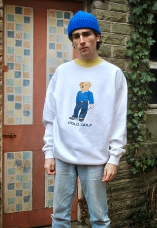 RARE DEADSTOCK VINTAGE 90S POLO BEAR RALPH LAUREN SWEATSHIRT