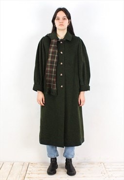 BAUR TYROLER LODEN Sixth Sense Wool Over Coat Jacket Khaki