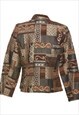 VINTAGE ZIP FRONT TAPESTRY JACKET - M