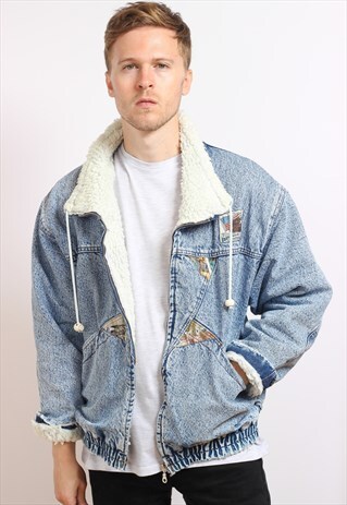 VINTAGE FLEECE LINED DENIM JACKET