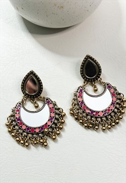 Mirrored Boho Drop Earrings