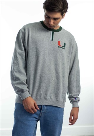 VINTAGE CHAMPION SWEATSHIRT UNIVERSITY LOGO 90S L 18.7