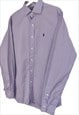 VINTAGE RALPH LAUREN STRIPPED SHIRT IN PURPLE M