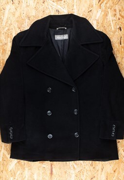 90s Max Mara Black Wool Coat - B2029