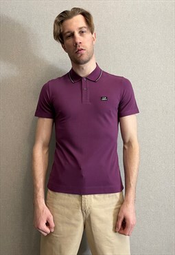 C. P. COMPANY slim fit purple polo shirt size M
