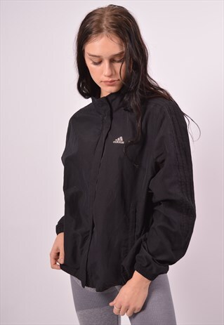 VINTAGE ADIDAS TRACKSUIT TOP JACKET BLACK