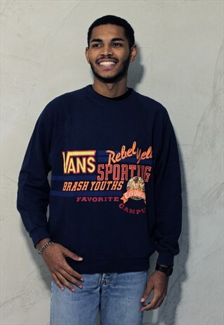 DARK BLUE VINTAGE VANS SWEATSHIRT A283