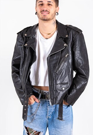 VINTAGE 80S LEATHER JACKET / S6937