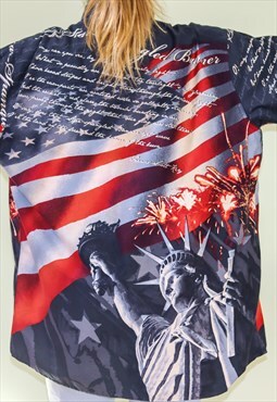 Vintage 90's Statue of Liberty American Shirt / Jacket