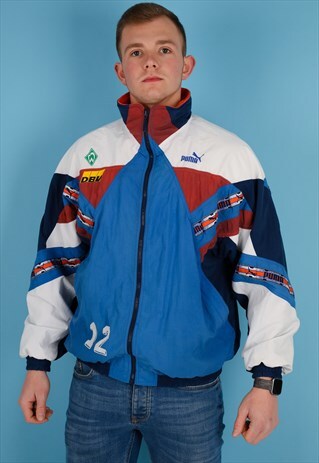 VINTAGE PUMA SHELL JACKET IN MULTI NJ591