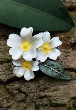 Primrose Yellow Flower Brooch