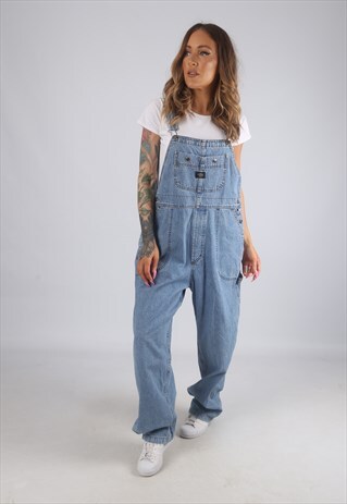 VINTAGE DENIM DUNGAREES HARLEY DAVIDSON UK 14 (G2C)