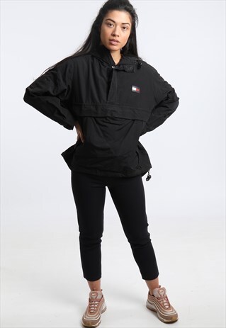 90S TOMMY HILFIGER 1/4 ZIP WINDBREAKER JACKET