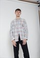 VINTAGE 90S GRUNGE CHECK COTTON SHIRT IN LONG SLEEVE S/M