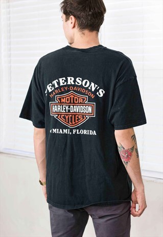 VINTAGE HARLEY DAVIDSON T-SHIRT LOGO 90S XL 9.8