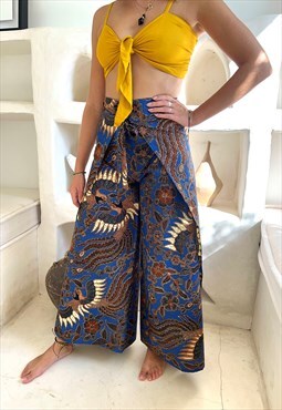 Royal Blue Wrap Around Trousers