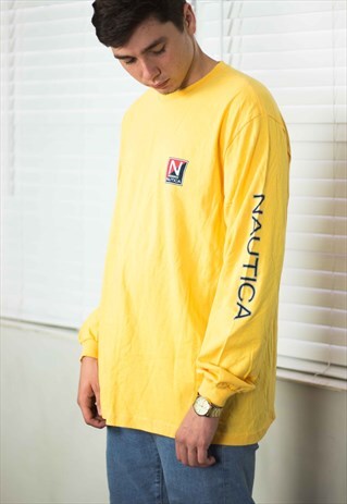 NEW VINTAGE NAUTICA T-SHIRT LOGO 90S XL 10.9