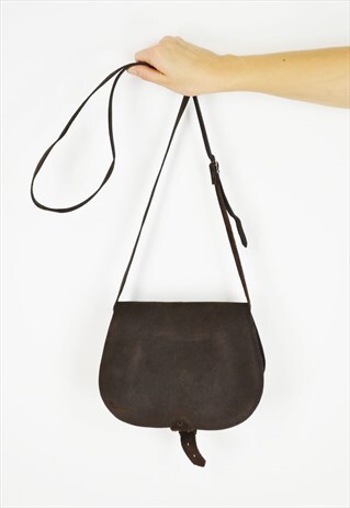 BROWN SUEDE SHOULDER BAG
