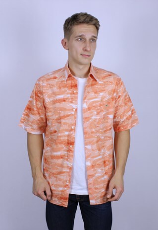 VINTAGE LACOSTE MONOGRAM SHIRT MENS T-SHIRT TOP