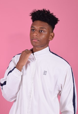 WHITE Y2K NIKE TRACKSUIT JACKET