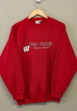 Vintage Puma American Football Rosebowl Sweatshirt Red