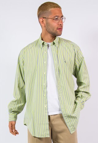 RALPH LAUREN GREEN STRIPED SHIRT