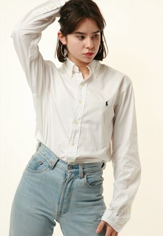 90S VINTAGE POLO RALPH LAUREN COTTON SHIRT 16354