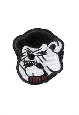 Embroidered Cap Wearing Bulldog iron on patch / sew on patch