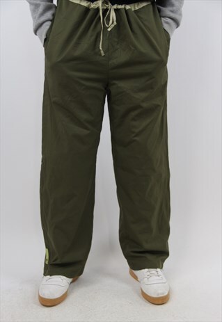 VINTAGE NIKE KHAKI LIGHT TRACKSUIT BOTTOMS