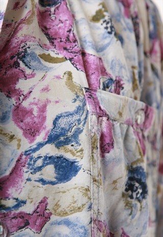 90S RARE VINTAGE GO IN VISCOSE PATTERN SHIRT 16445