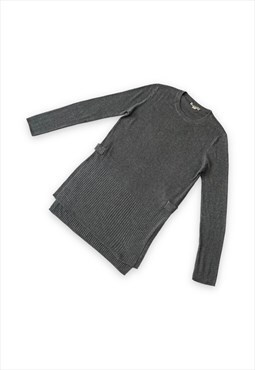 Whistles grey jumper side split knit top