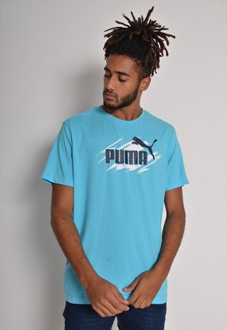 VINTAGE PUMA T-SHIRT BLUE