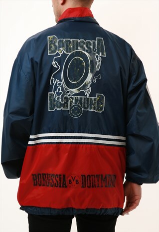 90S VINTAGE VTG RARE BORUSSIA DORTMUND SHELL JACKET 13874