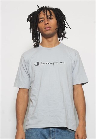VINTAGE CHAMPION LOGO T-SHIRT BLUE