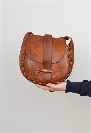 WESTERN LEATHER SADDLE BAG