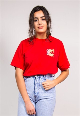 90'S VINTAGE RED ADIDAS T-SHIRT