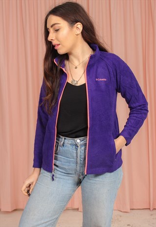 VINTAGE 90S COLUMBIA FLEECE JACKET IN PURPLE