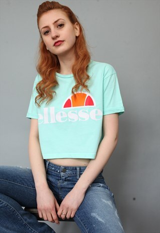 VINTAGE 90'S ELLESSE MINT GREEN CROPPED TOP