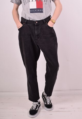 LEE MENS VINTAGE JEANS W32 L27 BLACK 90S