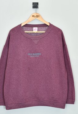 Vintage BLOC Supplies Vintage Sweatshirt Purple Medium
