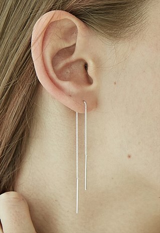 DROP SHORT EARRINGS - SILVER