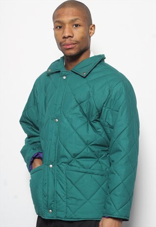 VINTAGE FILA MAGICLINE QUILTED JACKET GREEN