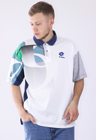 80S VINTAGE LOTTO ATP TENNIS POLO SHIRT