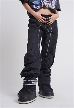 Utility joggers gorpcore trousers skater pants in black