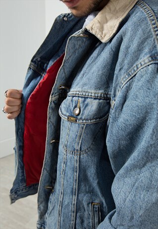 VINTAGE 80S LEE WINTER DENIM JACKET / S1796