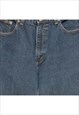 VINTAGE ZIP FRONT DARK WASH TAPERED JEANS - W32