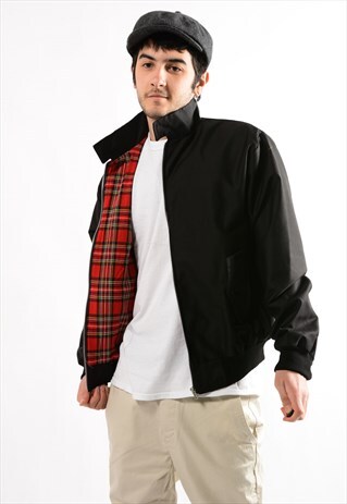 CLASSIC BLACK HARRINGTON JACKET