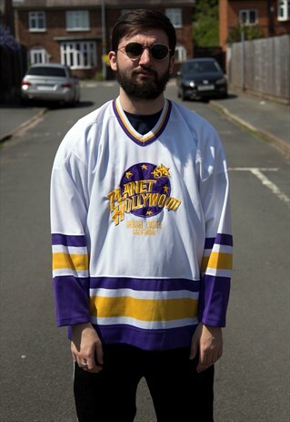 VINTAGE PLANET HOLLYWOOD CALIFORNIA HOCKEY JERSEY